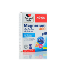 DOPPELHERZ MAGNESIUM 400 & B1,6,12 & FOLIC 30 TABLETS                                                        