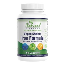 NATURAL VITAMINS VEGAN IRON CHELATE 50CAPS