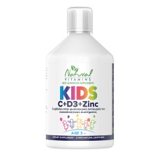 NATURAL VITAMINS VITAMIN C & D3 & ZINC ORANGE FLAVOR FOR KIDS 500ML