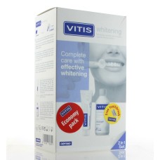 VITIS WHITENING PACK TOOTHPASTE100ML + MOUTHWASH 500ML + TOOTHBRUSH                                                                      