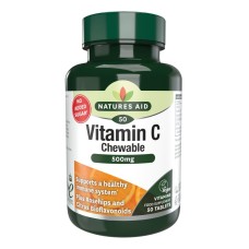 NATURES AID VITAMIN C 500MG SUG FREE CHEWABLE 50 TABLETS