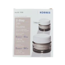 KORRES BLACK PINE 4D DAY CREAM NORMAL-COMBINATION SKIN 2 STEP 24HOUR ROUTINE SET