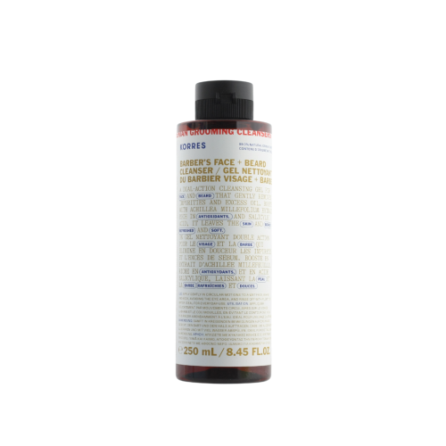 KORRES MENS FACE&BEARD WASH ACHILLEA 250ML                                                                    
