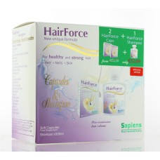 SAPIENS HAIRFORCE SHAMPOO + 60 HAIRFORCE TABLETS