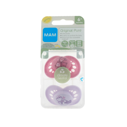 MAM ORIGINAL PURE SOOTHER 6MONTHS+ GIRL