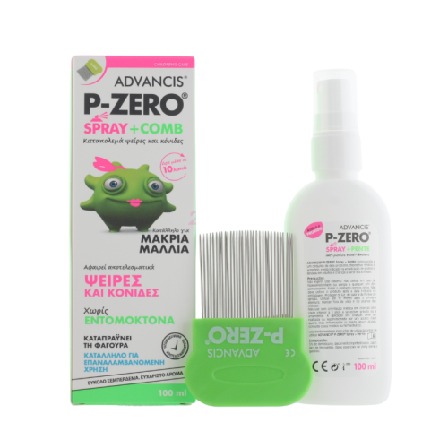ADVANCIS P-ZERO ANTI-LICE SPRAY 100ML & COMB