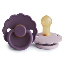 FRIGG DAISY PACIFIERS  LATEX 2 PACK VIOLET DREAM/SOFT LILAC  SIZE 1