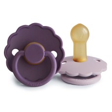 FRIGG DAISY PACIFIERS  LATEX 2 PACK VIOLET DREAM/SOFT LILAC  SIZE 2
