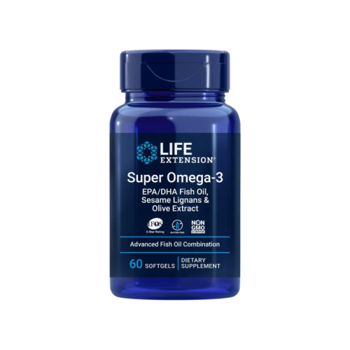 LIFE EXTENSION SUPER OMEGA-3 EPA/DHA WITH SESAME LIGNANS & OLIVE EXTRACT 60 SOFTGELS