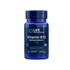 LIFE EXTENSION VITAMIN B12 METHYLCOBALAMIN, 60 VEGETARIAN LOZENGES