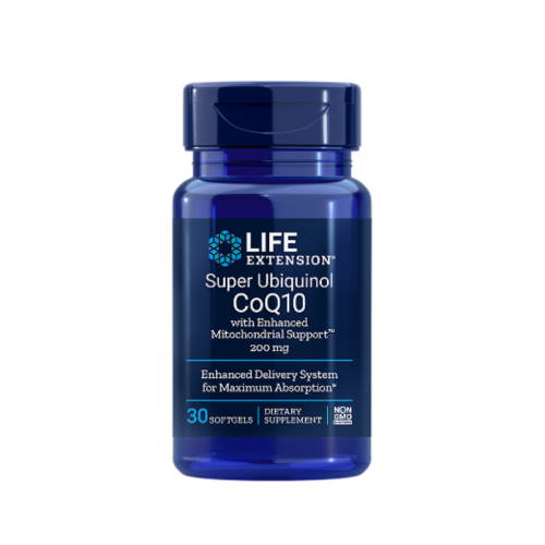 LIFE EXTENSION SUPER UBIQUINOL COQ10 200MG & ENHANCED MITOCHONDRIAL SUPPORT 30 SOFTGELS