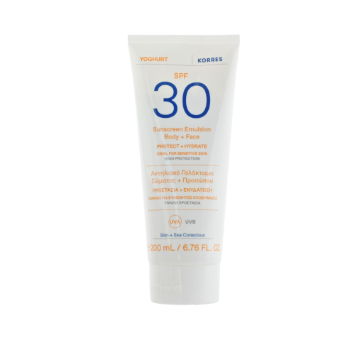 KORRES YOGHURT SUNSCREEN EMULSION BODY & FACE SPF30 200ML