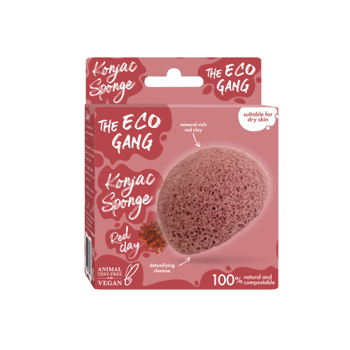 THE ECO GANG KONJAC SPONGE RED CLAY FOR DRY SKIN