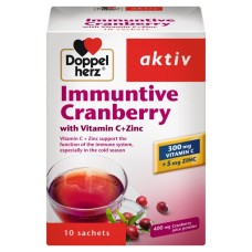 DOPPELHERZ IMMUNTIVE CRANBERRY 10X15GR