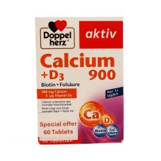 DOPPELHERZ CALCIUM 900MG & VITAMIN D3 60TABS
