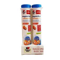 DOPPELHERZ MAGNISIUM & CALCIUM & VIT D3  EFFERVESCENT TABLETS 1+1 FREE (30 TABLETS)