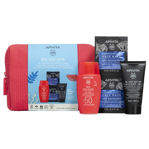 APIVITA BEE SUN SAFE DRY TOUCH INVISIBLE FACE FLUID SPF50 SET