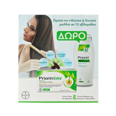 PRIORIN EXTRA 60 CAPSULES + FREE SHAMPOO DRY HAIR  200ML