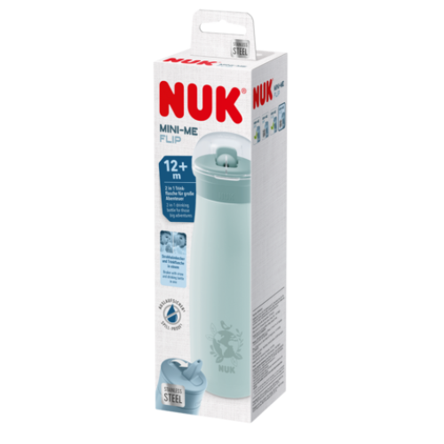 NUK MINI-ME FLIP STAINLESS STEEL 500ML MINT EARTH