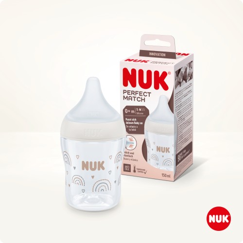 NUK BOTTLE PERFECT MATCH 150ML SMALL RAINBOW