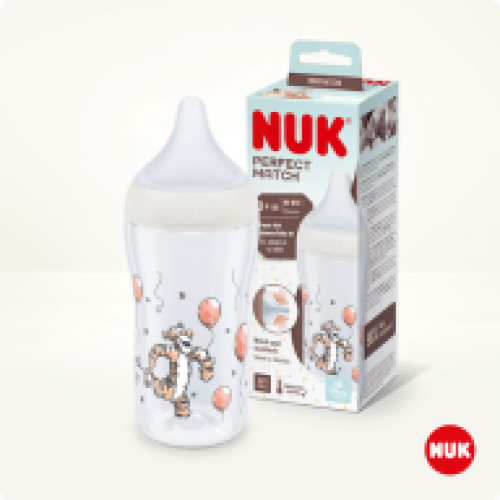 NUK BOTTLE PERFECT MATCH 260ML MEDIUM TIGER