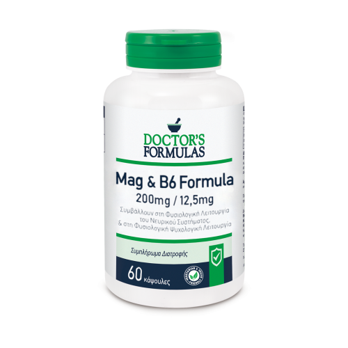 DOCTORS FORMULAS MAG200MG&B6 12.5MG 60CAPS
