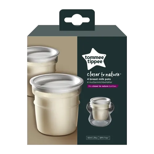 TOMMEE TIPPEE MILK STORAGE POTS X 4