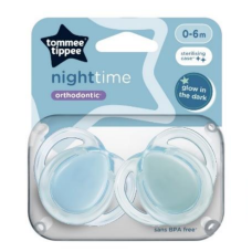 TOMMEE TIPPEE NIGHT SOOTHER X2 0-6M BOY