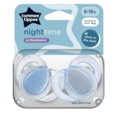 TOMMEE TIPPEE NIGHT SOOTHER X2 6-18M BOY