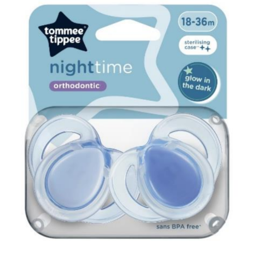 TOMMEE TIPPEE NIGHT SOOTHER X2 18-36M BOY
