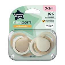 TOMMEE TIPPEE NEWBORN SOOTHER 0-2 MONTHS X2 PINK