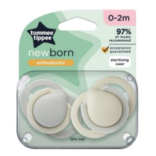 TOMMEE TIPPEE NEWBORN SOOTHER 0-2 MONTHS X2 BLUE