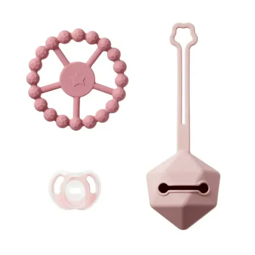 TOMMEE TIPPEE SILICONE GIFT SET PINK