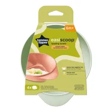 TOMMEE TIPPEE EASY SCOOP BOWLS X4 / 6M+ 