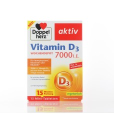 DOPPELHERZ VITAMIN D3 7000 U.I 15 TABLETS                                                                         