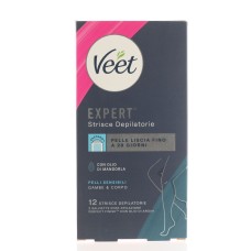 VEET EXPERT LEGS SENSITIVE WAX STRIPS 12
