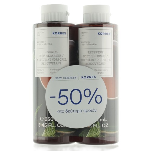 KORRES SET SHOWER GEL MINT TEA 1+2ND -50%                                                                     