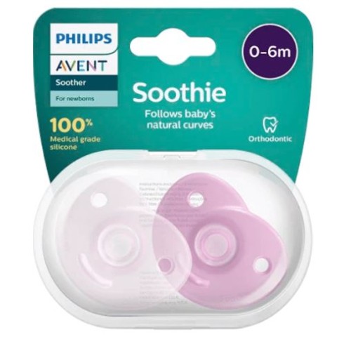 AVENT SCF099/22 SOOTHER 0-6M SOOTHIE GIRL 2X