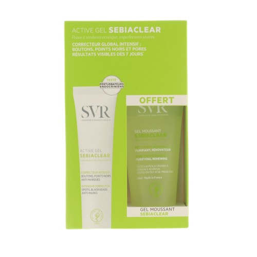 SVR SEBIACLEAR ACTIVE GEL 40ML + GEL MOUSSANT SEBIACLEAR 55ML