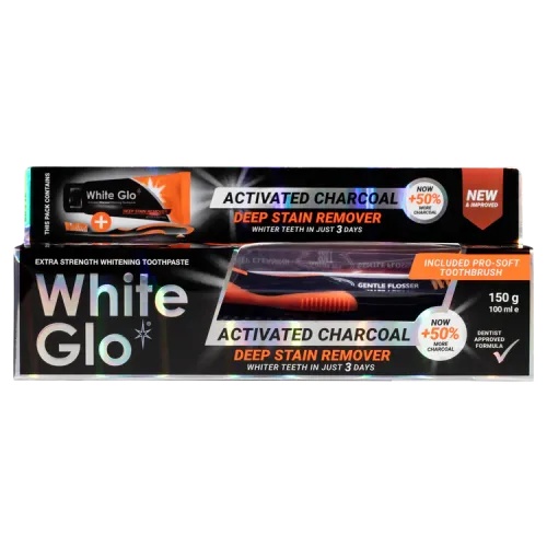 WHITEGLO CHARCOAL DEEP STAIN REMOVER TOOTHPASTE 100ML