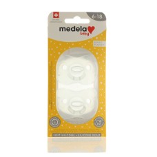 MEDELA PACIFIER SILICONE 6-18M BOY