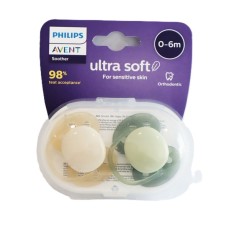 AVENT SCF091/05 SOOTHER 0-6M ULTRA SOFT BOY X2