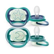 AVENT SCF376/13 SOOTHER 6-18 ULTRA AIR NIGHT BOY X2