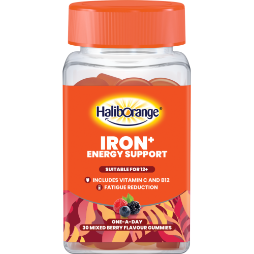 HALIBORANGE IRON+ ENERGY SUPPORT 30 MIXED BERRY FLAVOUR GUMMIES