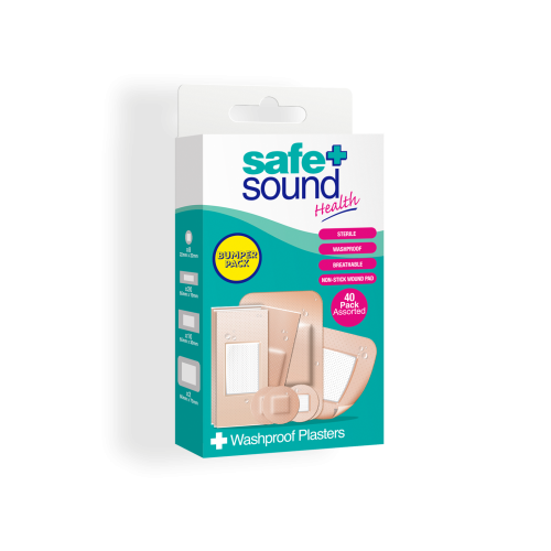 SAFE+SOUND HEALTH ASSORTED WASHPROOF PLASTERS X40