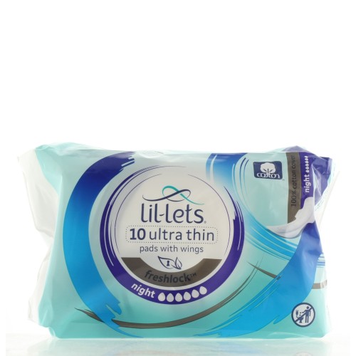 LIL-LETS 10 ULTRA THIN PADS NIGHT