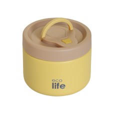 ECO LIFE ROUND FOOD THERMOS 650ML YELLOW