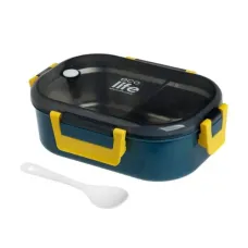 ECOLIFE FOOD CONTAINER WITH PARTITION BLUE/YELLOW 900ML