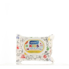SALUSTAR KIDS HAND&FACE WET WIPES 20PCS  