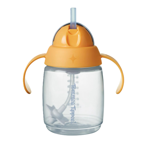 TOMMEE TIPPEE TRAINER STRAW CUPS ORANGE 240ML 6M+